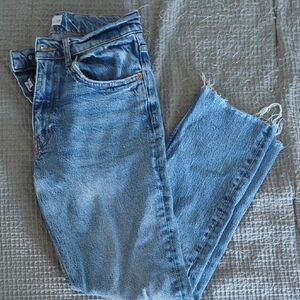 Zara Light Blue Straight Leg Jeans